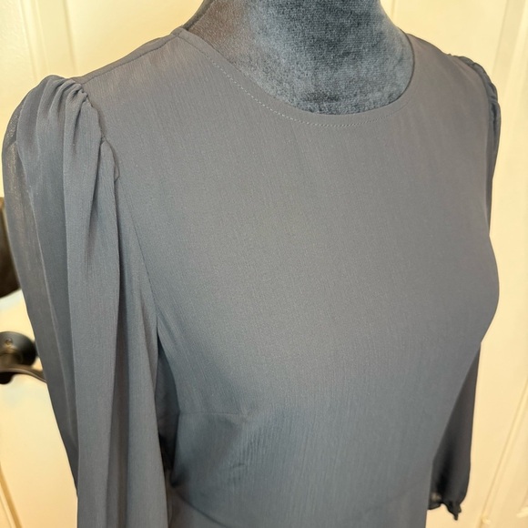 J.CREW Factory Mini Dress with Flounce Hem in Black Size 2 #BY478 $118 - Picture 4 of 14